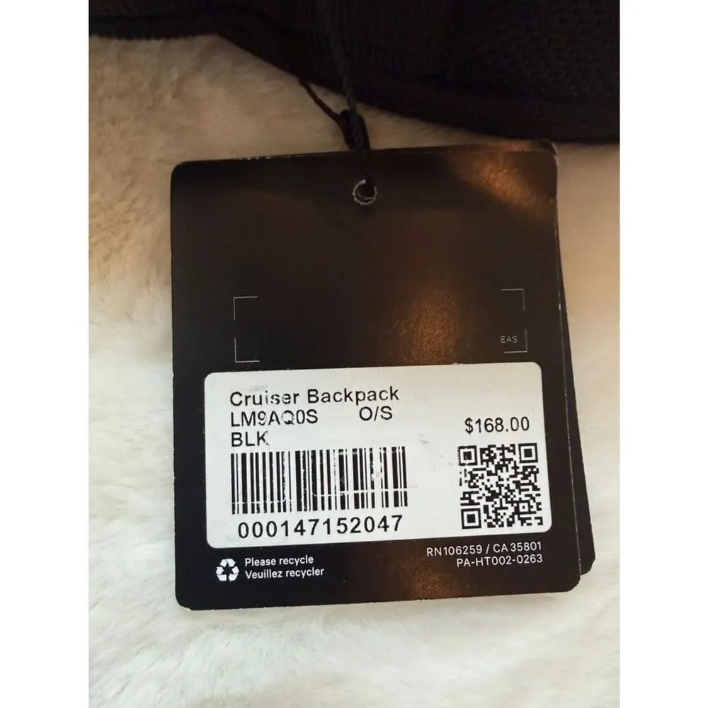 lululemon athletica Black Cruiser Multi-Pocket Everyday Backpack